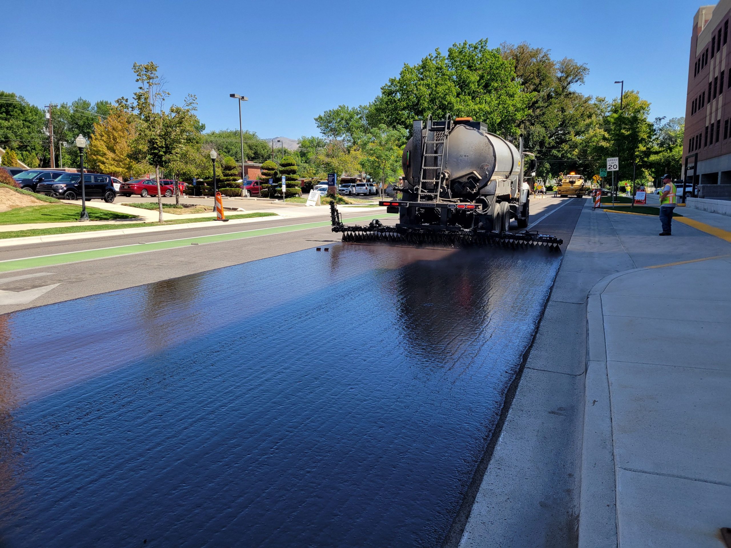 Widened asphalt driveway extension seamlessly matched to existing pavement in Murfreesboro
